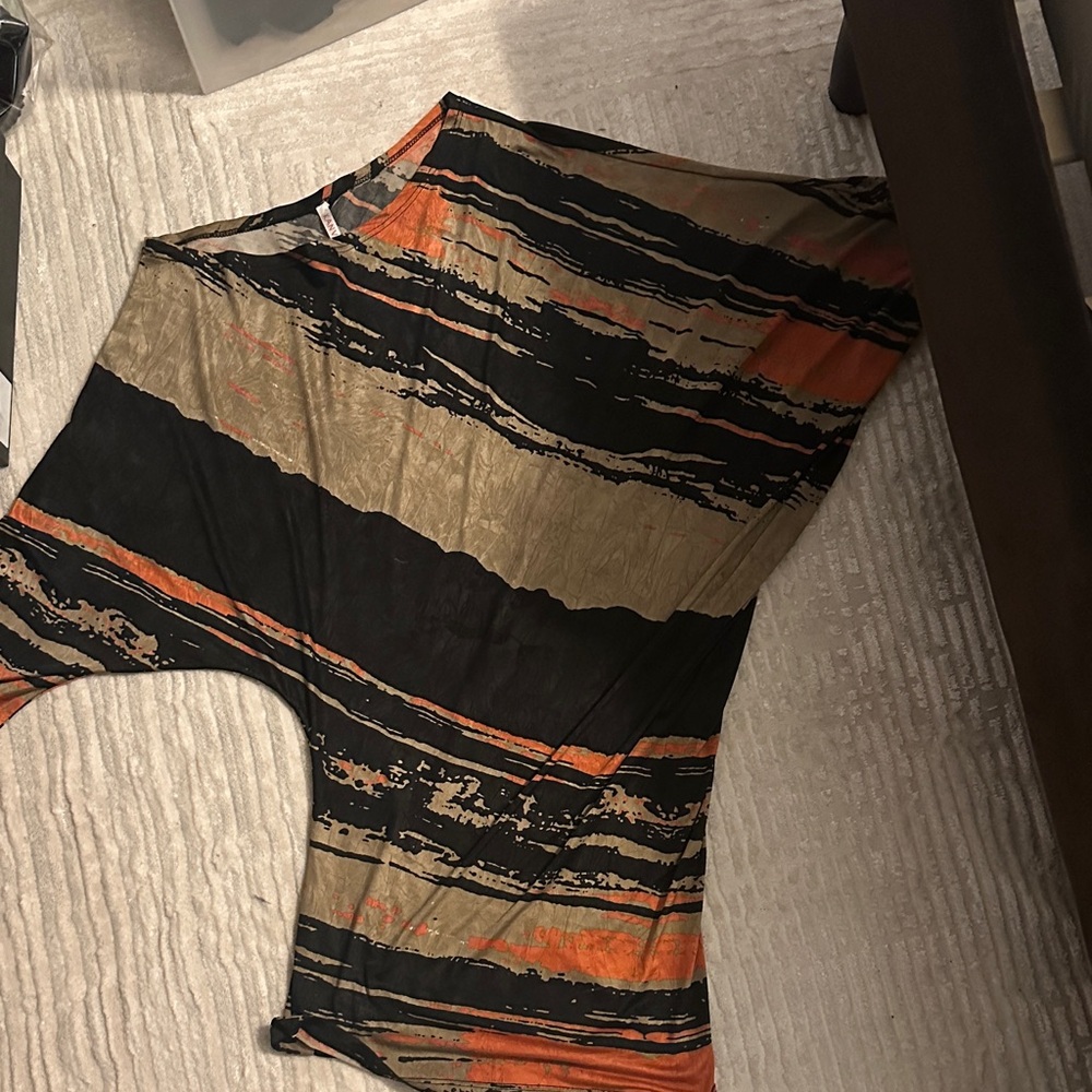 Striped Black and Orange Top/Dress